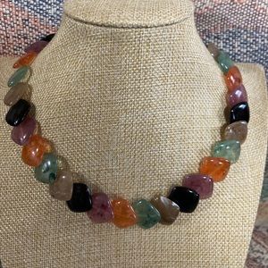 Vintage Avon Polished Spectrum Lucite Multicolor necklace  . Very Unique